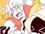  &gt;_&lt; 1boy 1girl blazblue blush dumpling heterochromia kuro_yuzu ragna_the_bloodedge taokaka 