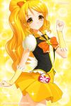  blonde_hair blush cure_honey happinesscharge_precure! heart long_hair magical_girl oomori_yuuko ponytail ribbon smile yellow_eyes 