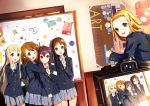  5girls akiyama_mio black_eyes black_hair blonde_hair blue_eyes brown_eyes brown_hair camera hirasawa_yui k-on! kotobuki_tsumugi long_hair multiple_girls nakano_azusa samizuban school_uniform short_hair tainaka_ritsu twintails 