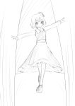  1girl :o absurdres blouse frilled_skirt frills hair_ribbon highres outstretched_arms ribbon rough rumia short_hair skirt spread_arms touhou vest 