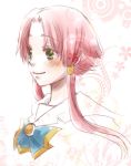 1girl aria bust green_eyes hair_tubes kagura_(anomalo-anima) lowres mizunashi_akari pink_hair smile 