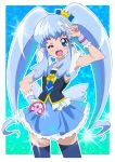  blue_eyes blue_hair blush choker cure_princess happinesscharge_precure! long_hair magical_girl shirayuki_hime wink 