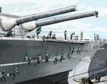  battleship bismarck cat clouds hatsune_miku military painting rxjx ship vocaloid 