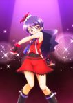  1girl ageha_mia fingerless_gloves gloves long_hair mapo_(mega-mapo) pretty_rhythm pretty_rhythm_dear_my_future purple_hair skirt solo violet_eyes 