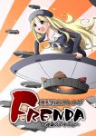  1girl beret blonde_hair blue_eyes capera char&#039;s_counterattack floating frenda_seivelun gundam hat long_hair parody solo spoilers to_aru_kagaku_no_railgun to_aru_majutsu_no_index translated 