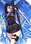  1girl absurdres choujigen_game_neptune dual_wielding highres ill long_hair purple_hair purple_heart smile solo sword thighs violet_eyes weapon wide_hips 