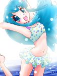  1girl bikini bikini_skirt blue_eyes blue_hair happinesscharge_precure! long_hair precure ruriruri shirayuki_hime swimsuit 