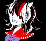  1girl bow grin ha_ru_(0526) horns kijin_seija multicolored_hair red_eyes sharp_teeth smile touhou 