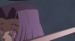  1girl animated animated_gif homura-yoshida35 kantai_collection parody personification purple_hair short_hair solo soul_eater sword tatsuta_(kantai_collection) violet_eyes weapon 