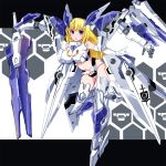  1girl altrene blonde_hair blue_eyes breasts busou_shinki doll_joints jellyman long_hair looking_at_viewer mecha_musume navel open_mouth solo 