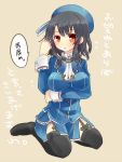  beret breasts hat kantai_collection looking_at_viewer nagasioo short_hair tagme takao_(kantai_collection) translation_request 