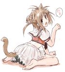  animal_ears brown_hair cat_ears cat_tail fran_(tukihashi) kantai_collection naka_(kantai_collection) tagme tail 
