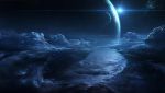  artur_zuma clouds highres moon night night_sky no_humans original scenery sky star 