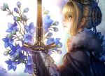  absurdres blonde_hair fate/stay_night fate_(series) highres hiroe_rei saber sword weapon 