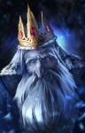  adventure_time artur_zuma beard blue_eyes crown facial_hair ice_king long_hair old_man smirk solo white_hair 