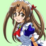  brown_eyes brown_hair hayate_no_gotoku! long_hair lowres mahoromatic maid maria parody segawa_haruna solo twintails 