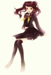  bow kujikawa_rise maico_(a218) persona persona_4 red_hair redhead school_uniform skirt smile solo thigh-highs thighhighs twintails 