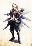  armor bad_id balmung blonde_hair male original red_eyes solo wings yuzukarin 