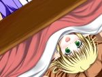  blonde_hair blush green_eyes hoshizuki_(seigetsu) kotatsu mizuhashi_parsee open_mouth pointy_ears seigetu short_hair solo surprised table touhou 