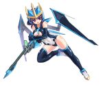  1girl artist_request empoleon female girl mecha_musume personification pokemon purple_hair rifle solo source_request violet_eyes weapon 