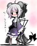  blush chibi gothic mouse_ears mouse_tail nazrin red_eyes ribbon shichinose solo tail touhou 