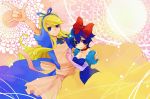  alice_(wonderland)_(cosplay) alice_in_wonderland apron blonde_hair blue_eyes blue_hair breasts cleavage cosplay crossdressing dress elbow_gloves gloves grimm's_fairy_tales kuma_(persona_4) persona persona_4 sayu030b shirogane_naoto short_hair snow_white snow_white_(cosplay) snow_white_(grimm) snow_white_and_the_seven_dwarfs trap 