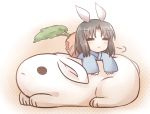  1girl =_= animal_ears carrot chibi kara_no_kyoukai kemonomimi_mode ohitashi_netsurou rabbit rabbit_ears ryougi_shiki solo 
