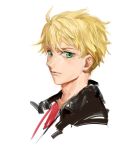  1boy blonde_hair bust chocolateonly fate/prototype fate_(series) green_eyes saber_(fate/prototype) solo 