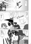  3girls ahoge alternate_costume comic cosplay double_bun dragon_quest dragon_quest_iii hairband hiei_(kantai_collection) hiyoko_(chick&#039;s_theater) kantai_collection kirishima_(kantai_collection) kongou_(kantai_collection) long_hair mage_(dq3) mage_(dq3)_(cosplay) monochrome multiple_girls parody roto roto_(cosplay) sage_(dq3)_(cosplay) translated 