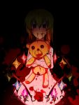  blood doll flandre_scarlet highres looking_at_viewer smile stuffed_animal stuffed_toy teddy_bear touhou worthlessvalor yandere 