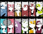  6+boys 6+girls amamiya_hibiya asahina_hiyori closed_eyes ene_(kagerou_project) facial_mark flower glasses hoodie kagerou_project kano_shuuya kido_tsubomi kisaragi_momo kisaragi_shintarou konoha_(kagerou_project) kozakura_mary long_hair looking_at_viewer multiple_boys multiple_girls one_eye_closed ponita profile seto_kousuke short_hair smile tateyama_ayano tateyama_kenjirou wink 