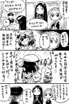  1boy 6+girls admiral_(kantai_collection) chain chained comic enemy_aircraft_(kantai_collection) eyepatch faceless faceless_male flat_gaze kantai_collection kiso_(kantai_collection) monochrome multiple_girls ru-class_battleship school_uniform serafuku shinkaisei-kan shiranui_(kantai_collection) short_hair sigh sighing translated watarai_keiji wo-class_aircraft_carrier 