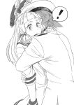  ! bangs blunt_bangs comic female_admiral_(kantai_collection) hug kantai_collection long_hair monochrome murakumo_(kantai_collection) nathaniel_pennel school_uniform serafuku spoken_exclamation_mark 