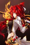  1girl elesis elsword fi-san highres long_hair red_eyes redhead solo sword weapon 