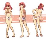  ass covering covering_breasts hair_bun hair_down jakuzure_nonon kill_la_kill nozo_(fitton) panties pink_eyes pink_hair topless underwear underwear_only 