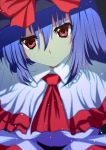  1girl animated animated_png ascot blue_hair bow capelet frills hat hat_bow nagae_iku red_eyes shawl solo sousakubito touhou 