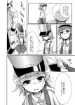  1boy 1girl admiral_(kantai_collection) aikura_(twilight_dusk) arare_(kantai_collection) comic kantai_collection monochrome naval_uniform school_uniform serafuku translated 