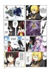  blood comic hakurei_reimu hard_translated highres kirisame_marisa kochiya_sanae kurodani_yamame mouthbleed multiple_4koma pageratta patchouli_knowledge shameimaru_aya touhou translated 