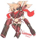  armored_core blue_eyes girl gun mecha_musume mel/a orange_hair shotgun 