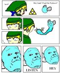  card_crusher fairy link navi pointy_ears sweat the_legend_of_zelda triforce wings 