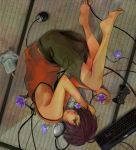  barefoot cable computer_mouse controller dell feet flower game_controller headphones ica_ditte ikezawa_kazuma instrument keyboard keyboard_(instrument) male morning_glory playstation_3 popsicle rouki_isago solo summer_wars tatami wire 
