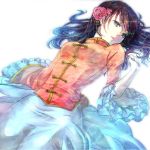  brown_eyes brown_hair chinese_clothes dropoison long_hair simple_background solo taiwan_(hetalia) tangzhuang toggles 