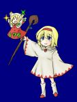  blonde_hair blue_eyes damage_numbers final_fantasy hairband lysander_z matching_shanghai parody shanghai shanghai_doll short_hair staff touhou white_mage 