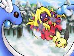  dragonair jynx kotomi0705 nintendo pichu pokemon snow wallpaper 