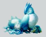  articuno bad_id bird blue no_humans pachirisu piplup pokemon pokemon_(creature) realistic sleeping tochimiki_(toichi) 