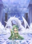  dragon final_fantasy final_fantasy_iv green_eyes green_hair kouno_hikaru mist_dragon rydia solo 