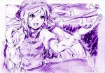 earrings hat jewelry monochrome musical_note mystia_lorelei short_hair singing sketch solo touhou traditional_media vent_arbre wings 