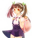  1girl backpack bag bakemonogatari brown_hair hachikuji_mayoi hairband kotodato long_hair monogatari_(series) orange_eyes twintails 