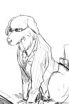  dog kain_pathos_crow male necktie no_humans roels scp_foundation sitting solo sunglasses tagme 