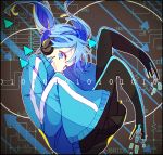  1girl blue_eyes blue_hair ene_(kagerou_project) headphones kagerou_project long_hair lucarios solo twintails 